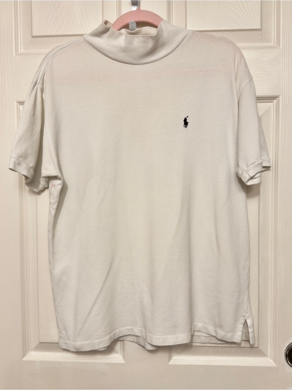 Ralph Lauren Mockneck Shirt White Men Size S